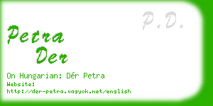 petra der business card